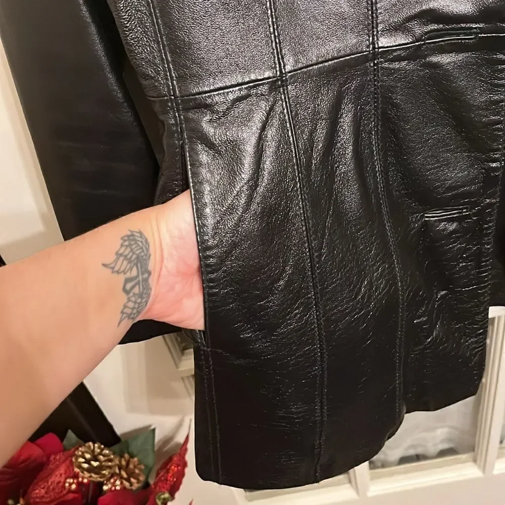 Leather Structured Jacket - Picture 11 of 14